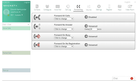 Magnet Talk softphone interface